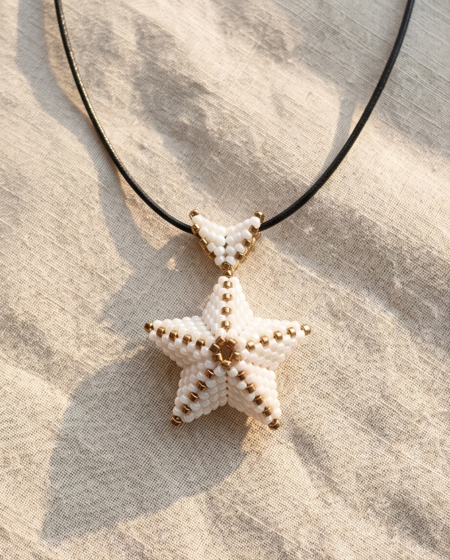 Beaded Starfish Pendant