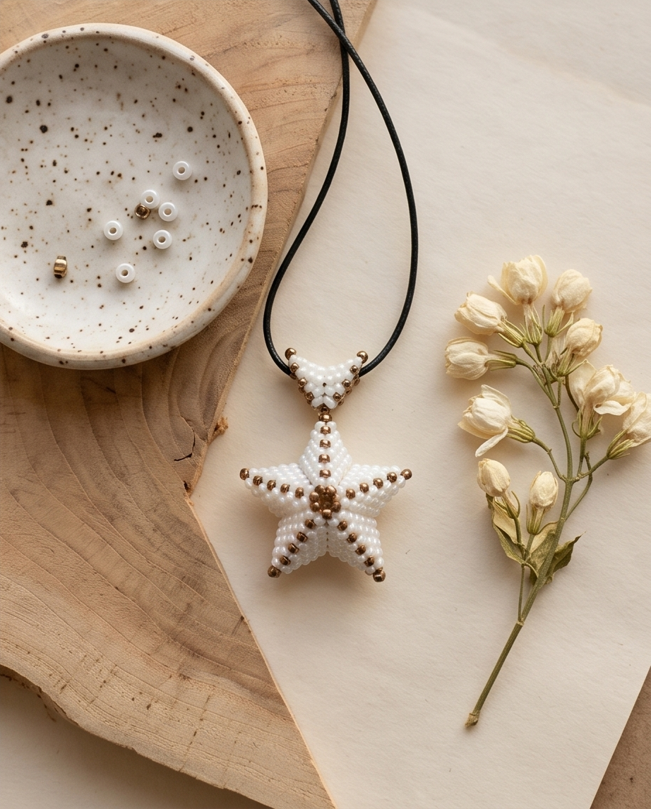 Beaded Starfish Pendant